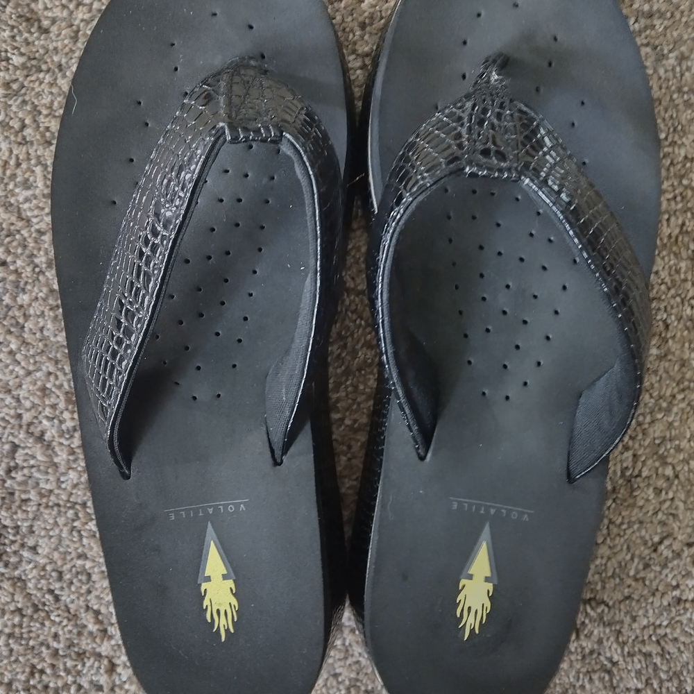 Volatile Black Sandals